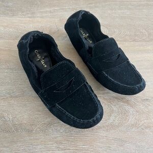 Cole Haan Black Suede Driving Loafer D40907 Women's